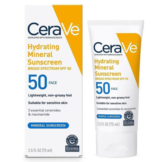 CeraVe Sunscreen SPF 50 – Broad Spectrum Face & Body Sun Protection with Hydrating, Non-Greasy Formula